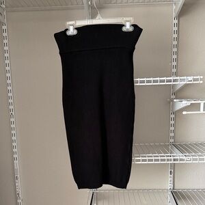 Forever 21 Black Ribbed Knit Pencil Skirt